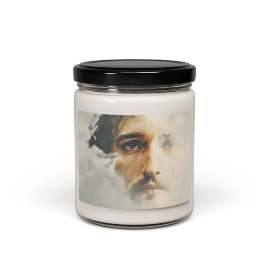 Jesus Portrait Watercolor Face Candle | Soy Candle 9oz