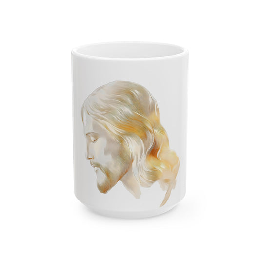 Jesus Profile Portrait Mug | Ceramic Coffee Cup 11oz 15oz