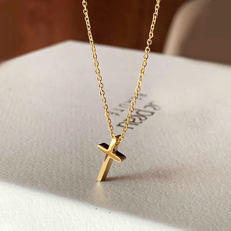 Cross Necklace – Titanium steel – product view 5