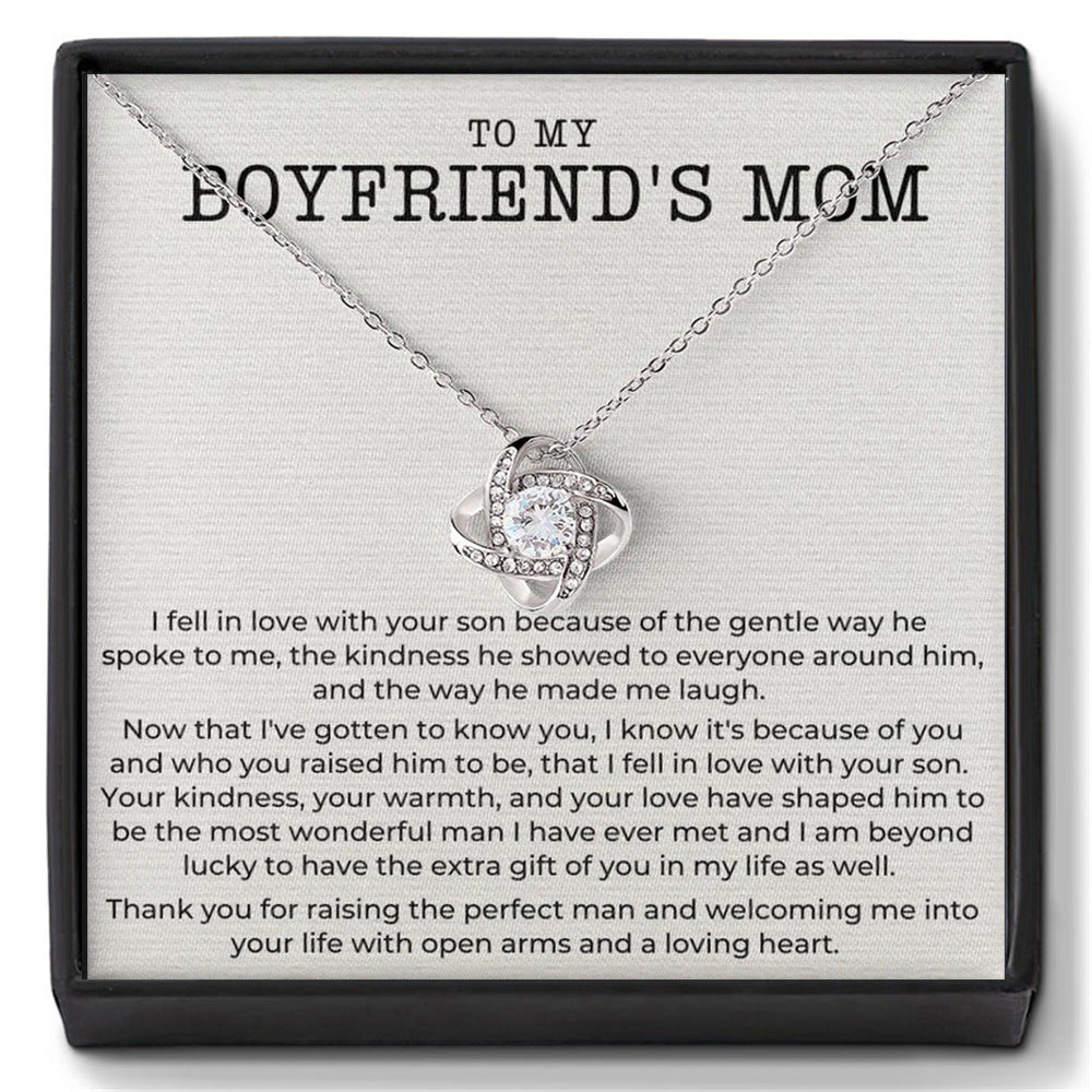 Rotating Four-leaf Clover Crystal Necklace – product view 10