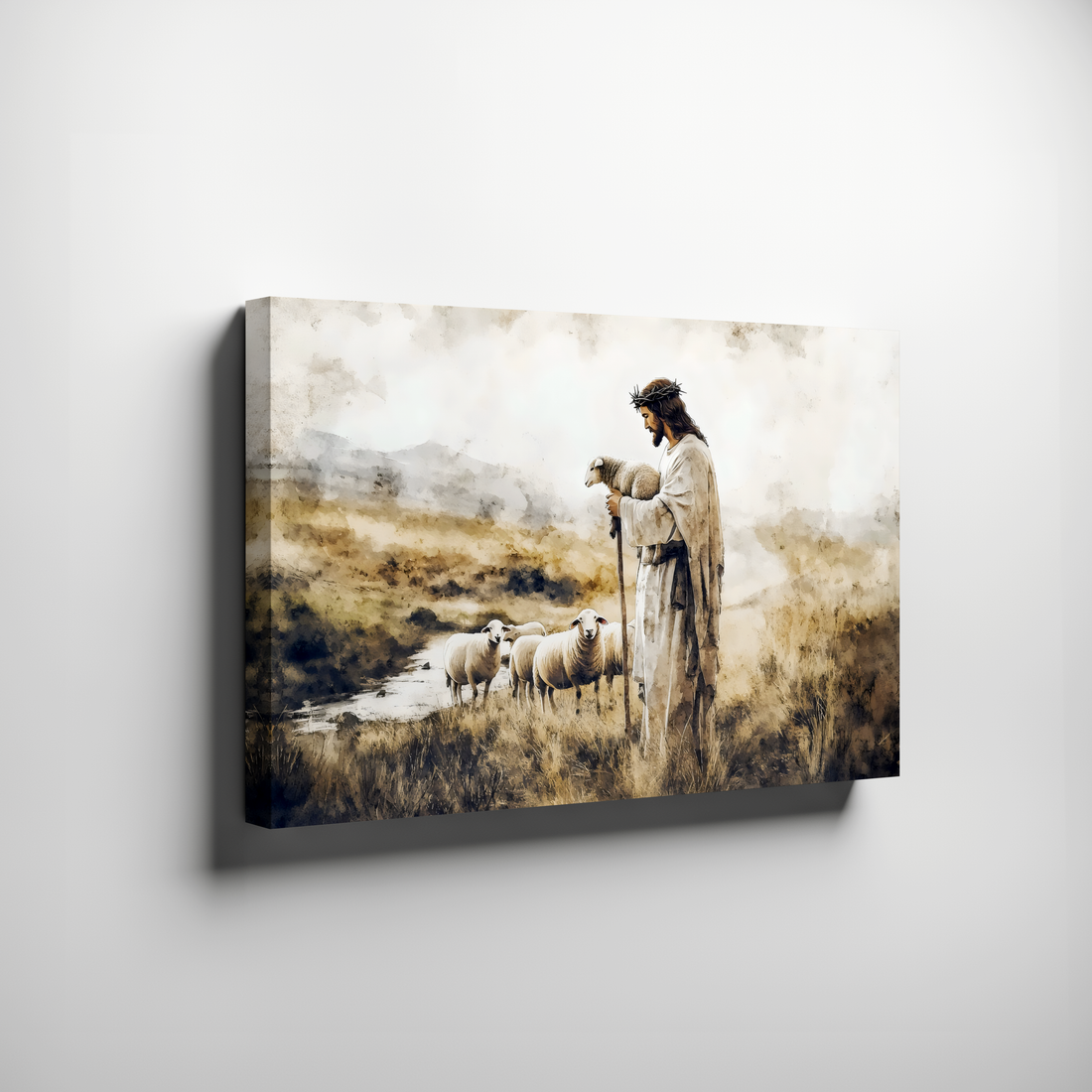 Exploring the Faithful Shepherd Canvas as a Guide to Peace and Sacrifice in Art