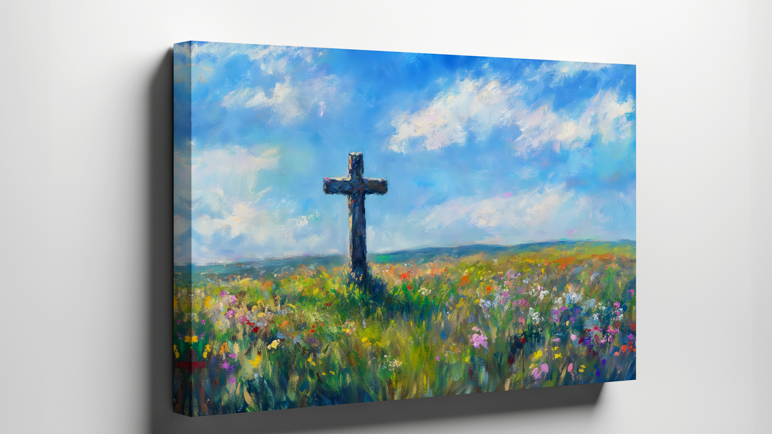 Faith-inspired scripture canvas print for meaningful Christian wall decor