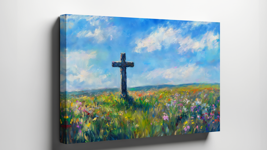 Faith-inspired scripture canvas print for meaningful Christian wall decor