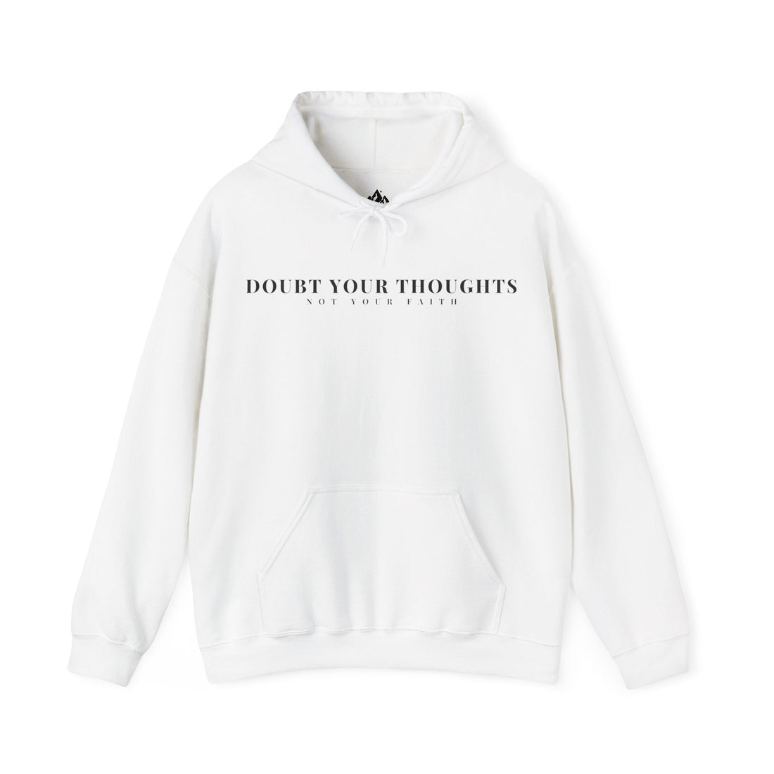 Doubt Your Thoughts Hoodie | Minimal Typography Inspirational Sweatshirt