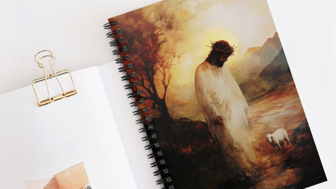 Christian devotional journal and uplifting faith-inspired home accessory
