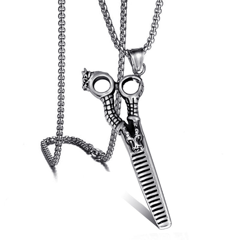 Colour-Accent Titanium Steel Cross Necklace – product view 13