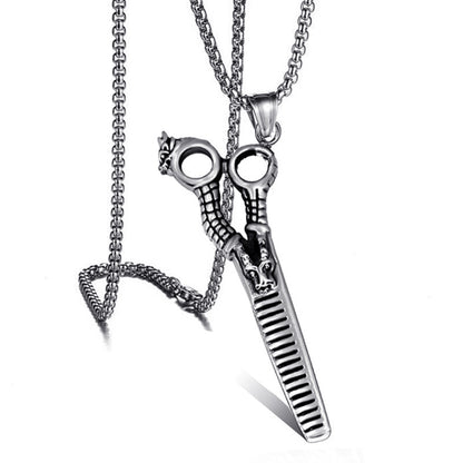 Colour-Accent Titanium Steel Cross Necklace – product view 13