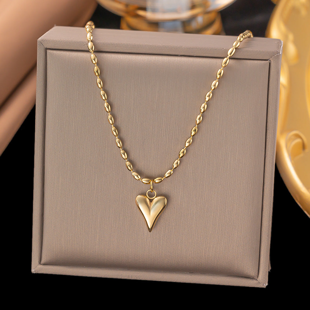 Women's Titanium Steel Heart Necklace – product view 9