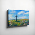 Field of Faith Canvas - Hope Blooms at the Cross Art