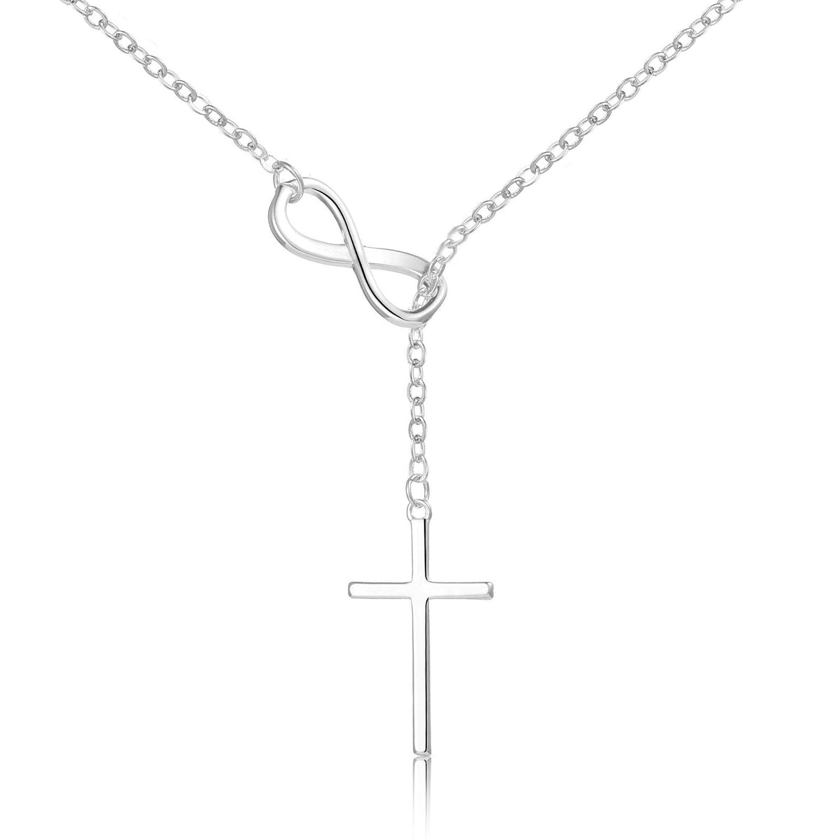 Simple Figure-eight Cross Necklace – product view 7
