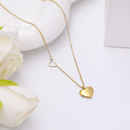 Women's Rose Gold-Tone Heart Necklace – product view 3