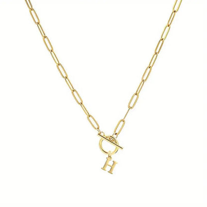 Initial Paperclip Chain Necklace – product view 12