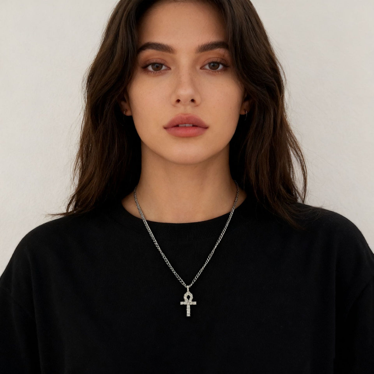 Cross-shaped Key Necklace – product view 5