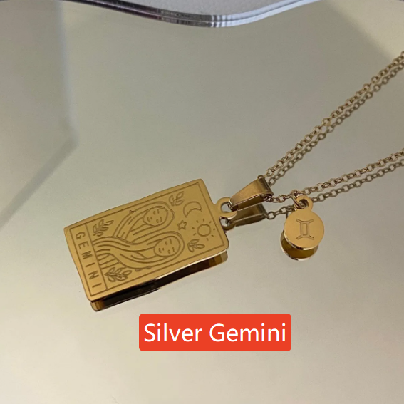 Zodiac Titanium Steel Clavicle Necklace – product view 22