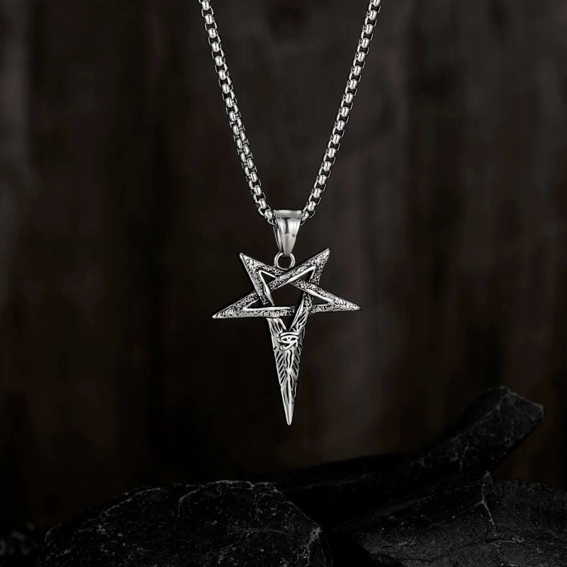 Chinese-style Cross Pendant Necklace – product view 10