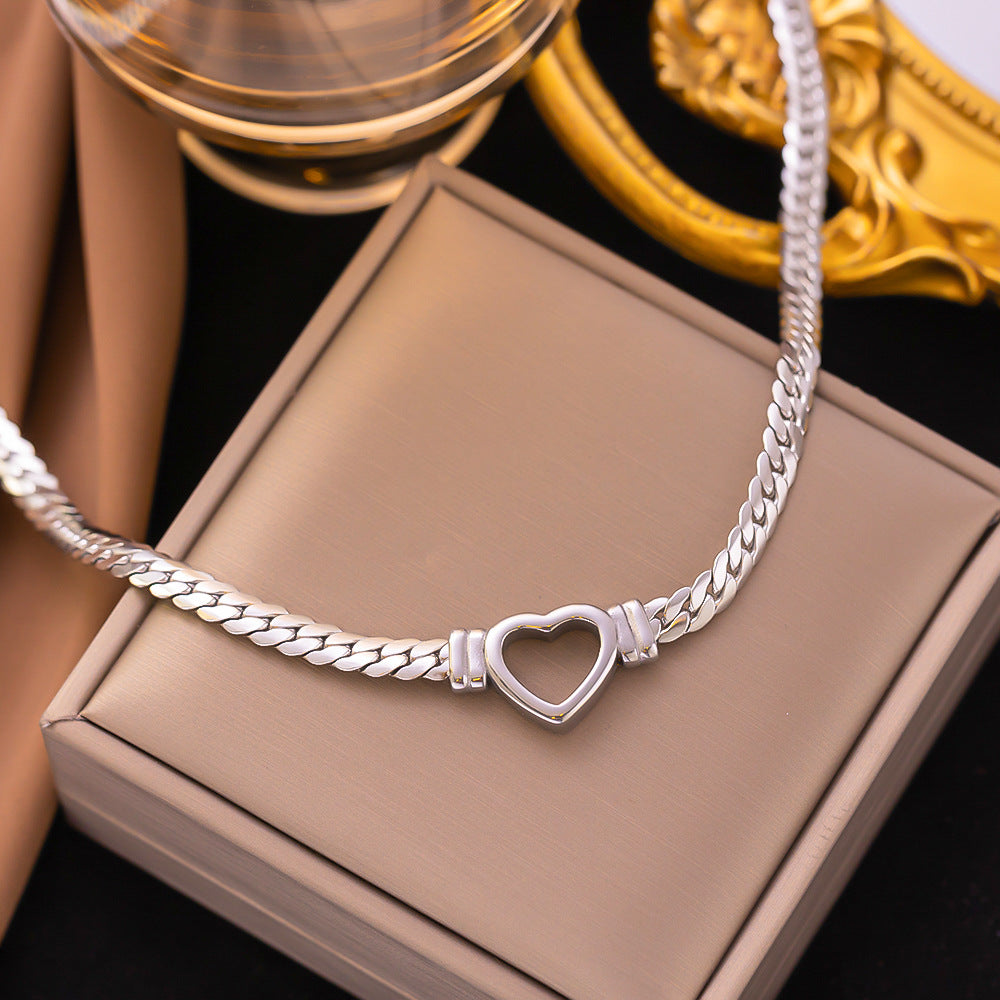 Women's Titanium Steel Heart Necklace – product view 40
