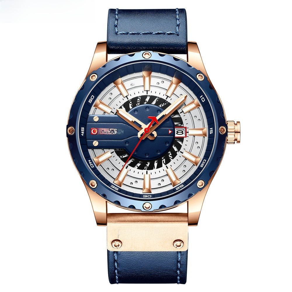 Curren Mens Calendar Leather Watch – Style 2 – product view 10
