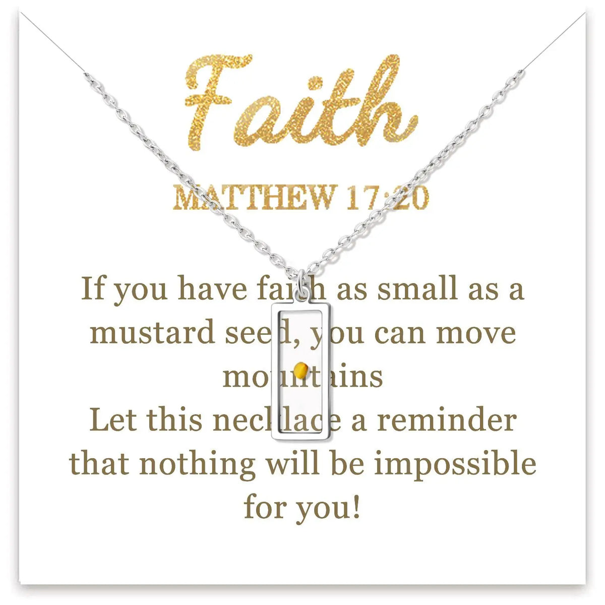 Oval Inspirational Necklace – product view 16