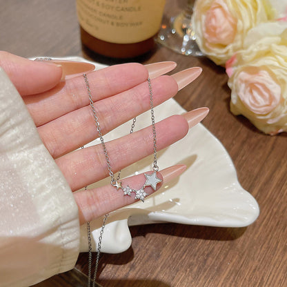 Geometric Crystal Star Pendant Necklace – product view 6
