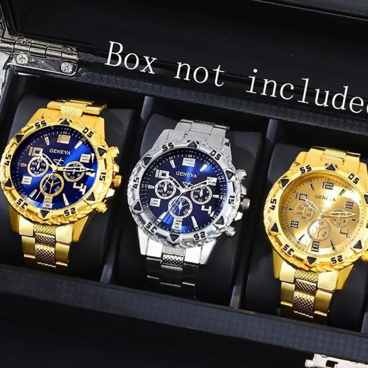 Men's Chronograph Quartz Watch with Steel Band – product view 4