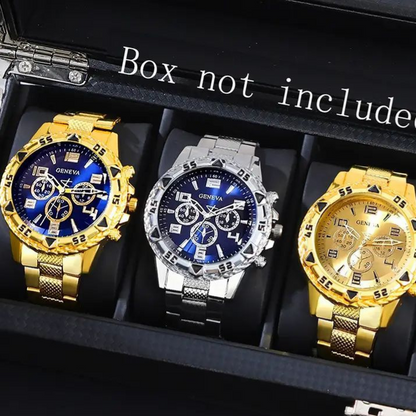Men's Chronograph Quartz Watch with Steel Band – product view 4