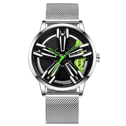 Rotating hub nightlight watch