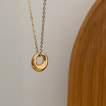 Minimalist Titanium Steel Clavicle Necklace – product view 24
