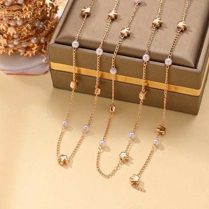 Imitation Pearl Chain Necklace – product view 3