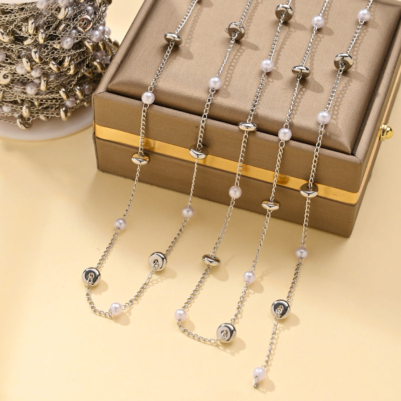 Imitation Pearl Chain Necklace – product view 19