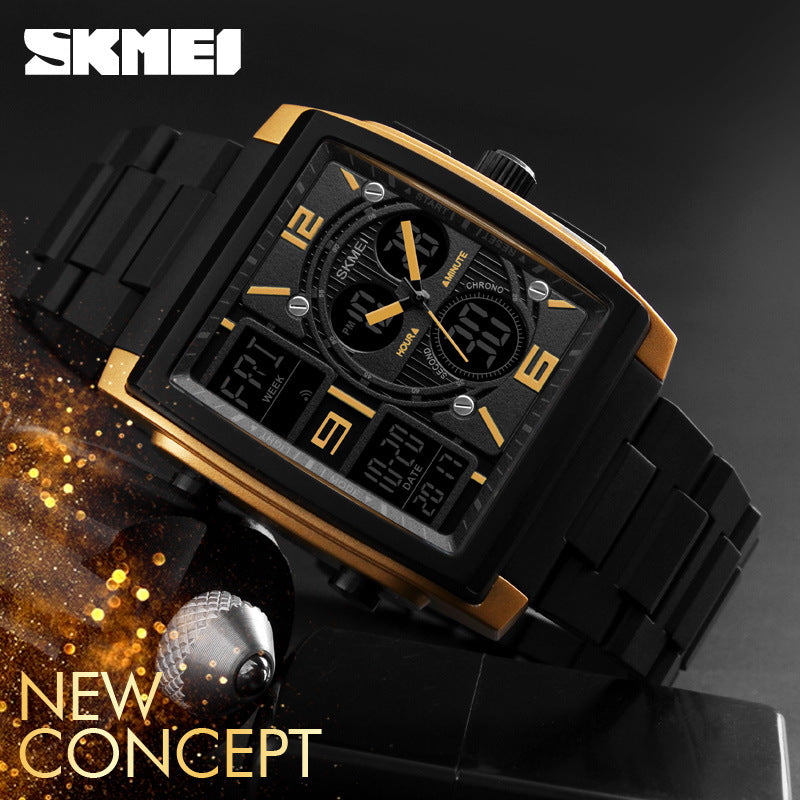 Mens Square Electronic Watch – product view 3
