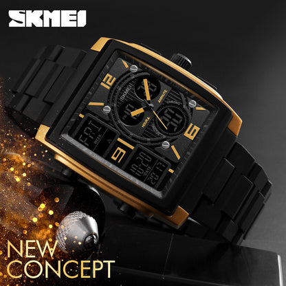 Mens Square Electronic Watch – product view 3