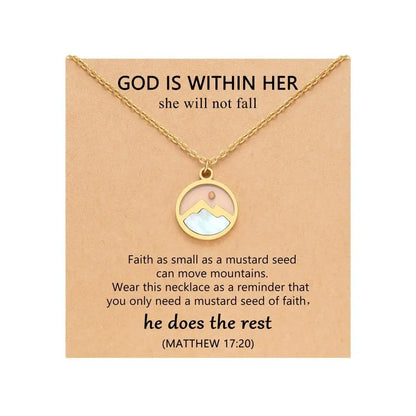 Oval Inspirational Necklace – product view 20
