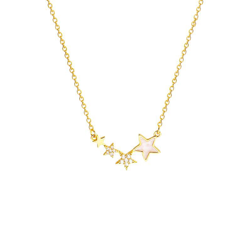 Geometric Crystal Star Pendant Necklace – product view 5