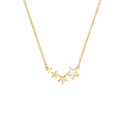 Geometric Crystal Star Pendant Necklace – product view 5