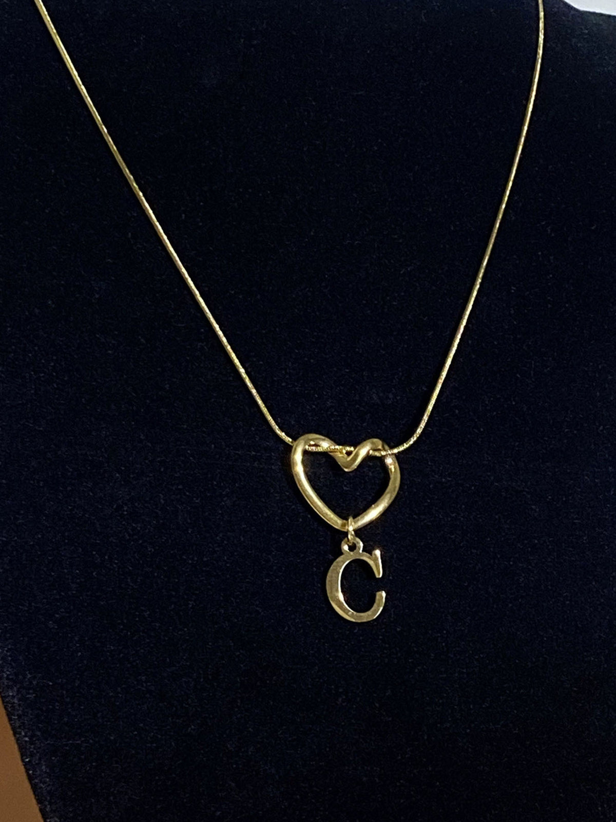 Alphabet Heart Pendant Necklace – product view 8