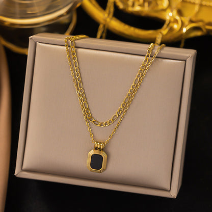 Minimalist Titanium Steel Clavicle Necklace – product view 23