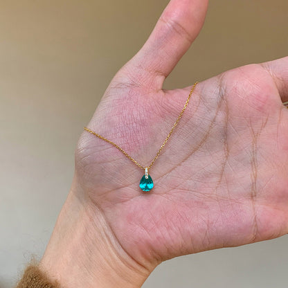 Blue Water Drop Ultra-fine Necklace – product view 1