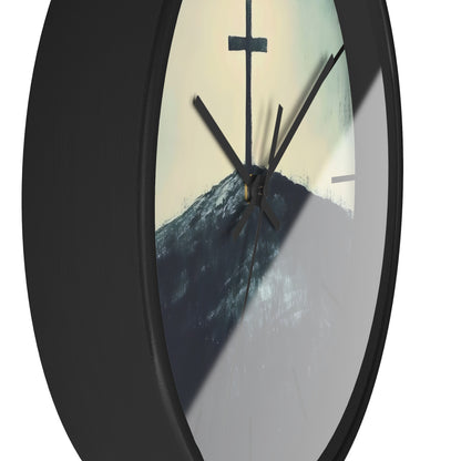 Cross on Hill Christian Wall Clock — alternate clock product image 3