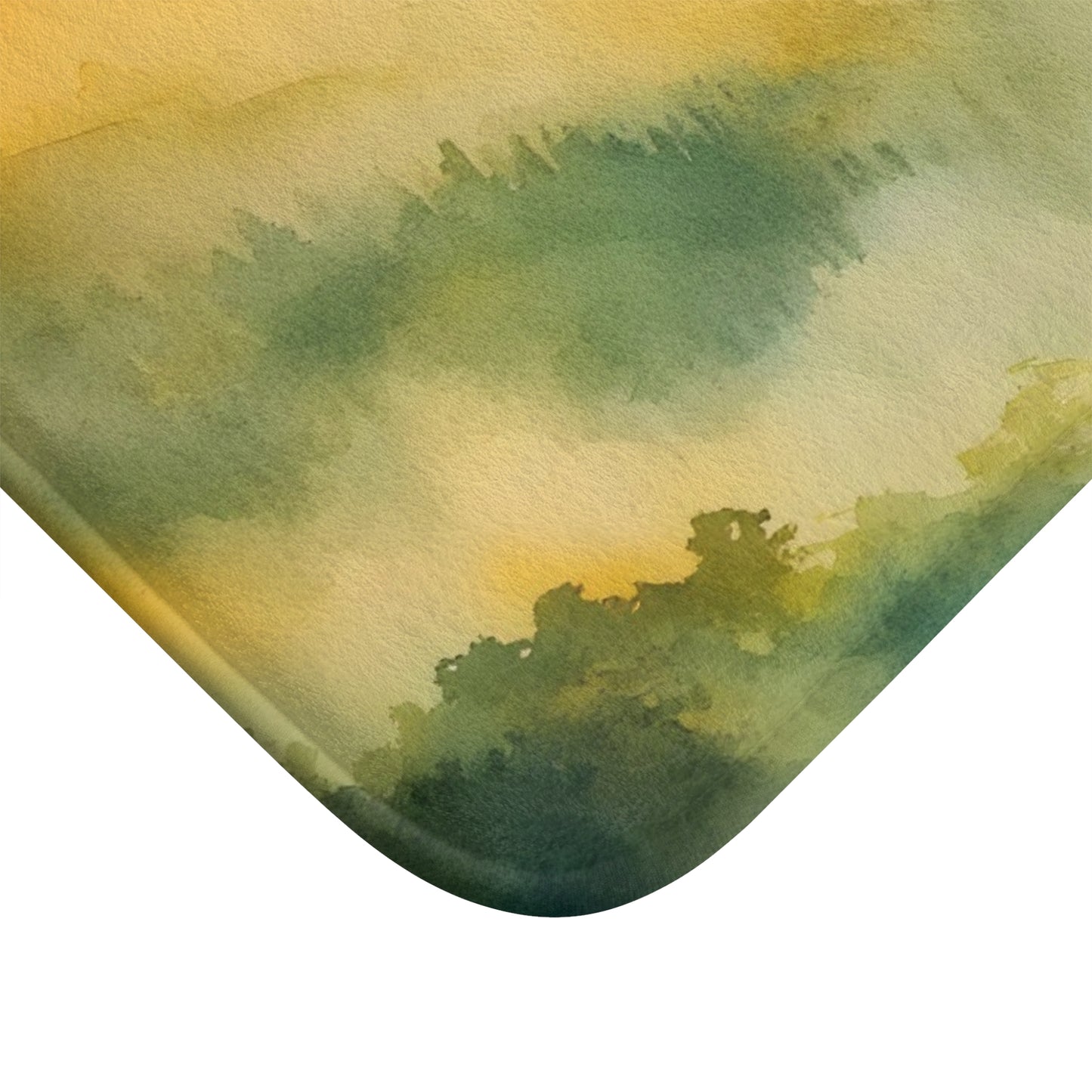 Abstract watercolor pattern in green and gold on canvas, spiritual home decor art