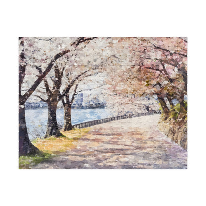Cherry Blossom Path Spring Jigsaw Puzzle — alternate puzzle product image 2