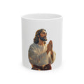 Praying Jesus Illustration Mug | Ceramic Coffee Cup