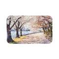 Cherry Blossom Path Bath Mat | Spring Sakura Scenery, Watercolor