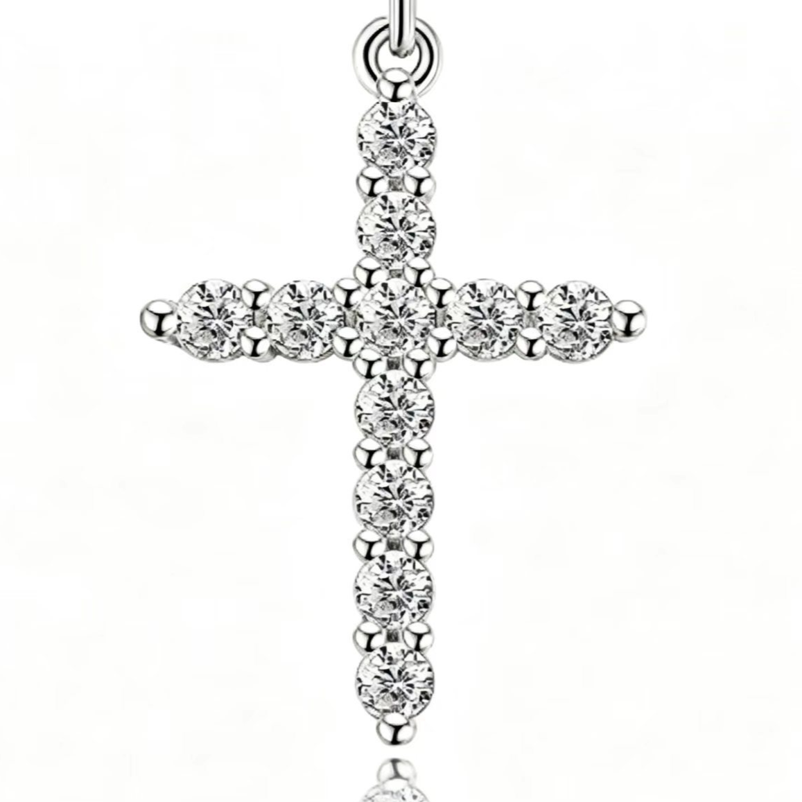 Women's Rotating Cross Crown Pendant Necklace – product view 16