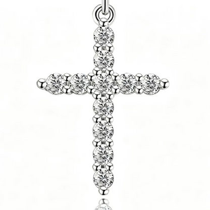 Women's Rotating Cross Crown Pendant Necklace – product view 16