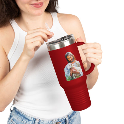 Jesus Holding Lamb 40oz Insulated Travel Tumbler — alternate tumbler product image 11