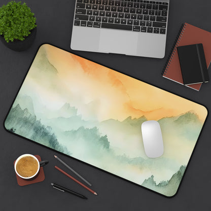 Sunset Mist Mountain Watercolor Desk Mat — alternate desk mat product image 9
