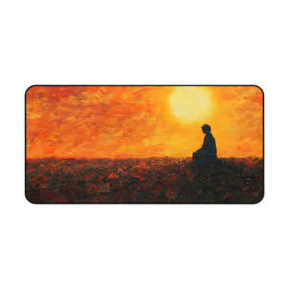 Sunset Meditation Silhouette Desk Mat — alternate desk mat product image 3