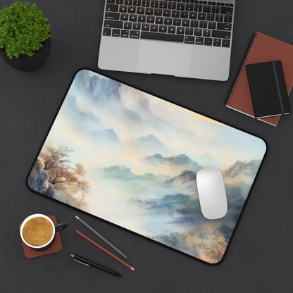 Misty Mountain Watercolor Landscape Desk Mat — alternate desk mat product image 5