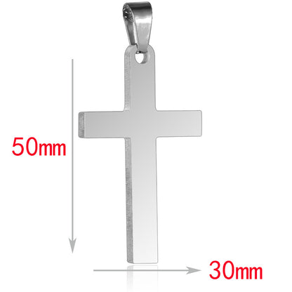 Stainless Steel Cross Pendant Necklace – product view 15