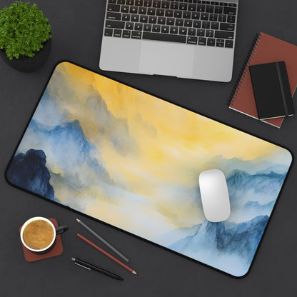 Sunrise Mountain Mist Watercolor Desk Mat — alternate desk mat product image 9